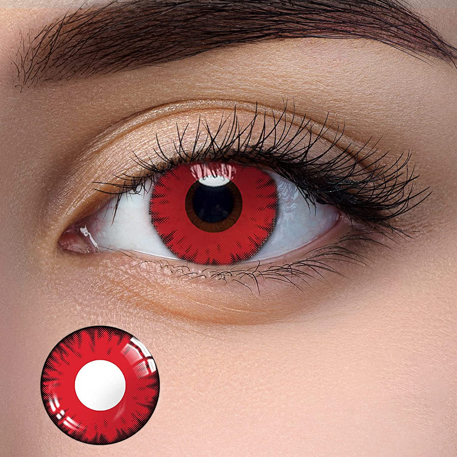 Twilight Vampire Red Non-Prescription Yearly Cosplay Contacts